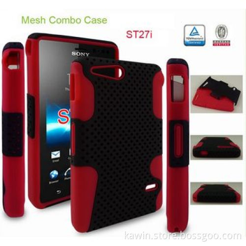 Mesh Combo 2-in-1 PC + Silicone Cover for Sony ST27i